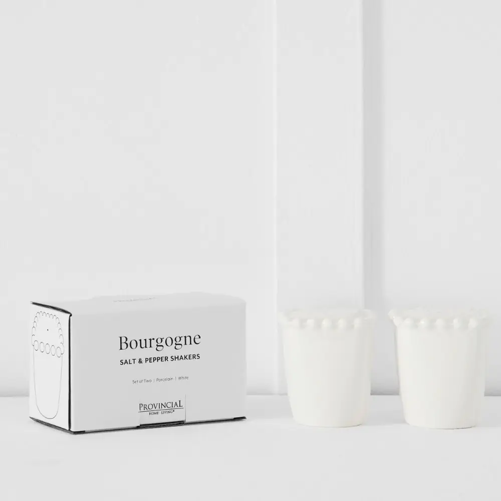 Bourgogne Salt & Pepper Shaker Set White 6 Bourgogne Salt & Pepper Shaker Set White - Image 4
