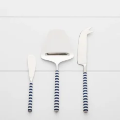 Sailor Stripe Cheese Set Navy & White