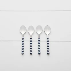 Sailor Dessert Spoon Set Navy & White