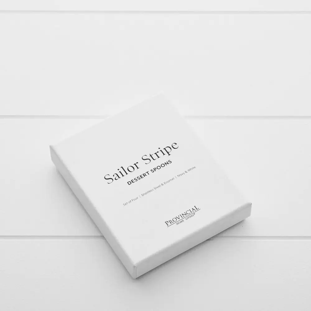 Sailor Dessert Spoon Set Navy & White 5 Sailor Dessert Spoon Set Navy & White - Image 3