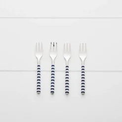 Sailor Dessert Fork Set Navy & White