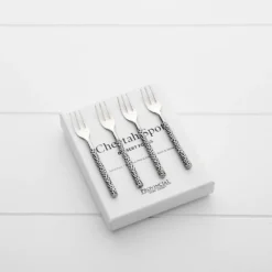 Cheetah Dessert Fork Set Black & White -Provincialhomeliving 1117262422 a