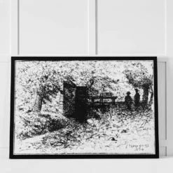 Watergate Print 112x77 Black & White