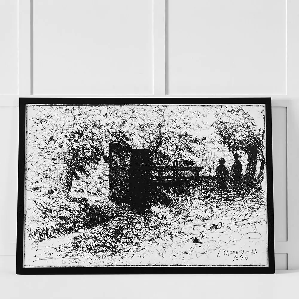 Watergate Architectural Monochrome Art Print 112x77cm – Black & White Minimalist Wall Decor 3 Watergate Architectural Monochrome Art Print 112x77cm – Black & White Minimalist Wall Decor