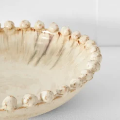Miranda White Glazed Terracotta Decorative Shallow Bowl with Scalloped Edge 8 Miranda White Glazed Terracotta Decorative Shallow Bowl with Scalloped Edge -Provincialhomeliving 1117262443 b