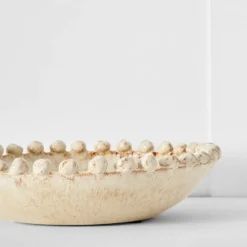 Miranda White Glazed Terracotta Decorative Shallow Bowl with Scalloped Edge 9 Miranda White Glazed Terracotta Decorative Shallow Bowl with Scalloped Edge -Provincialhomeliving 1117262443 c