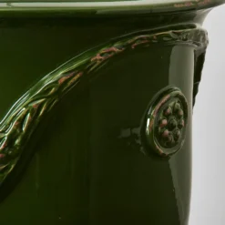 French Green Anduze Glazed Terracotta – Grapevine Relief Pedestal Planter Urn 8 French Green Anduze Glazed Terracotta – Grapevine Relief Pedestal Planter Urn -Provincialhomeliving 1117262447 b
