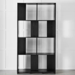 Cassidy Black 5-Tier Open Shelf – Modern Minimalist Study Storage Display Cabinet -Provincialhomeliving 1117262450 b