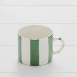 Alto Stripe Mug Green & White