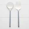 Sailor Salad Servers Navy & White -Provincialhomeliving 1117262473 aa
