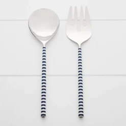 Sailor Salad Servers Navy & White