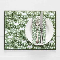 Harper Blossom Bunny Placemat 30 Pk GREEN 7 Harper Blossom Bunny Placemat 30 Pk GREEN -Provincialhomeliving 1117262494 c