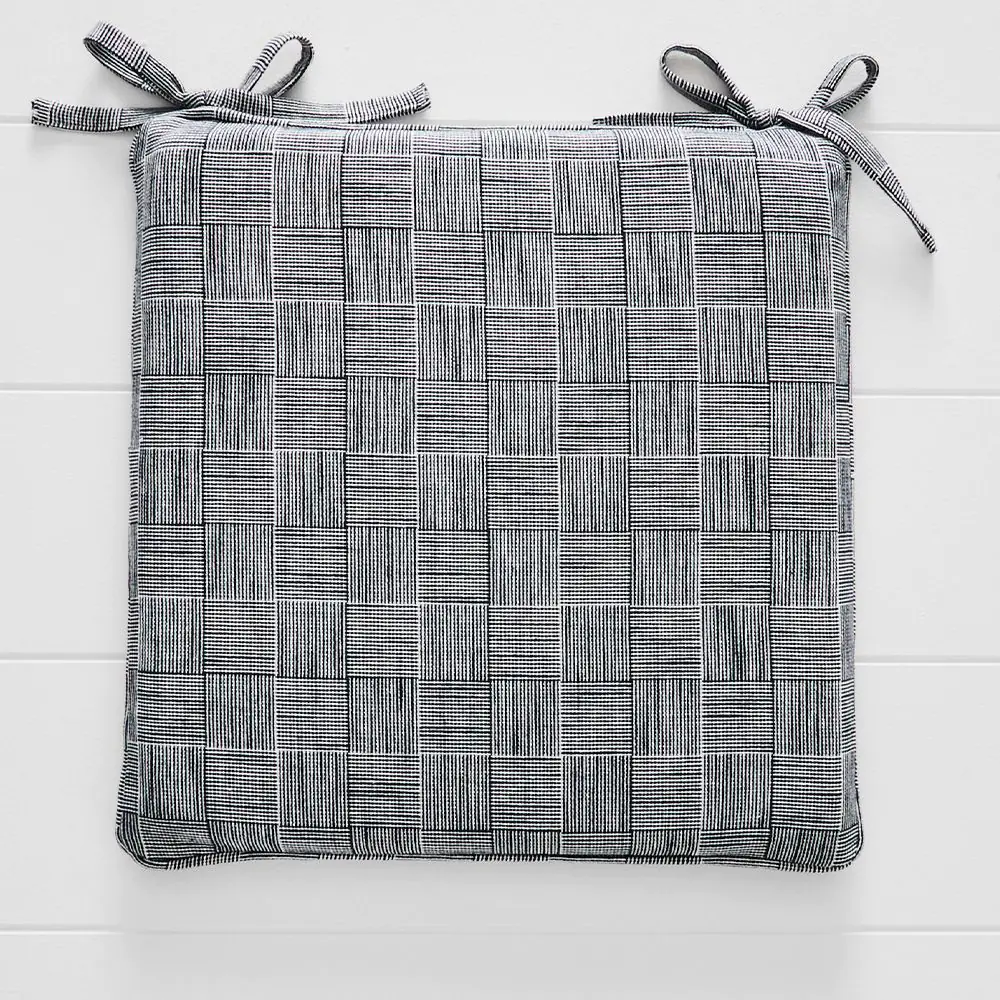 Glen Check Chair Pad Ink 3 Glen Check Chair Pad Ink