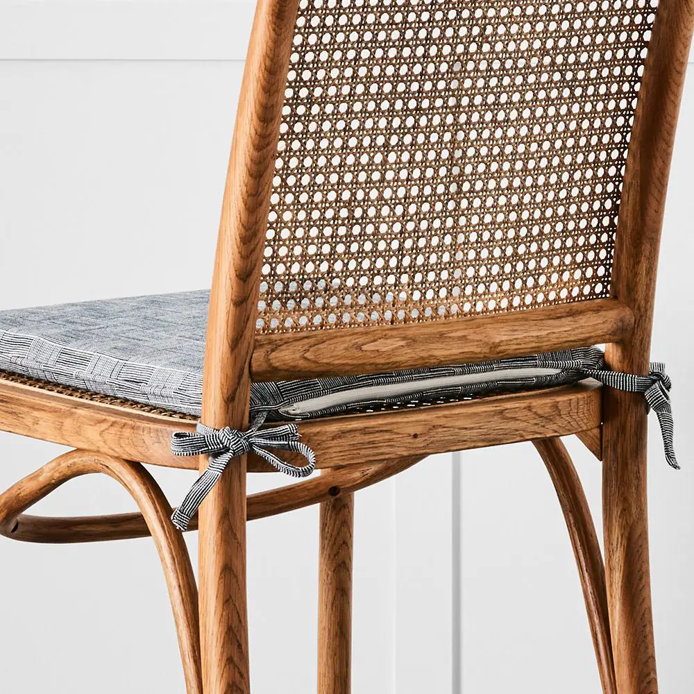 Glen Check Chair Pad Ink 4 Glen Check Chair Pad Ink - Image 2