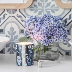 Fresh Fig & Cedar Candle Blue