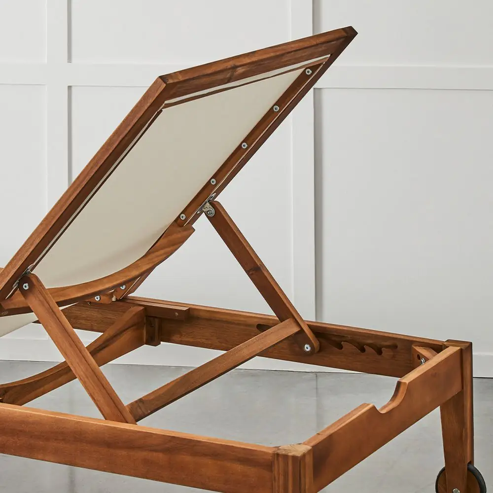 Soho Natural Timber Sun Lounge with Wheels – Adjustable Outdoor Recliner 11 Soho Natural Timber Sun Lounge with Wheels – Adjustable Outdoor Recliner - Image 9