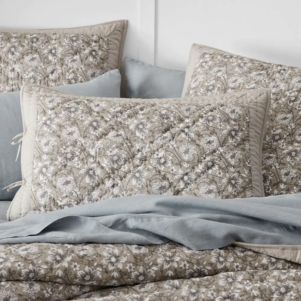 Amber Standard Sham Taupe 4 Amber Standard Sham Taupe - Image 2