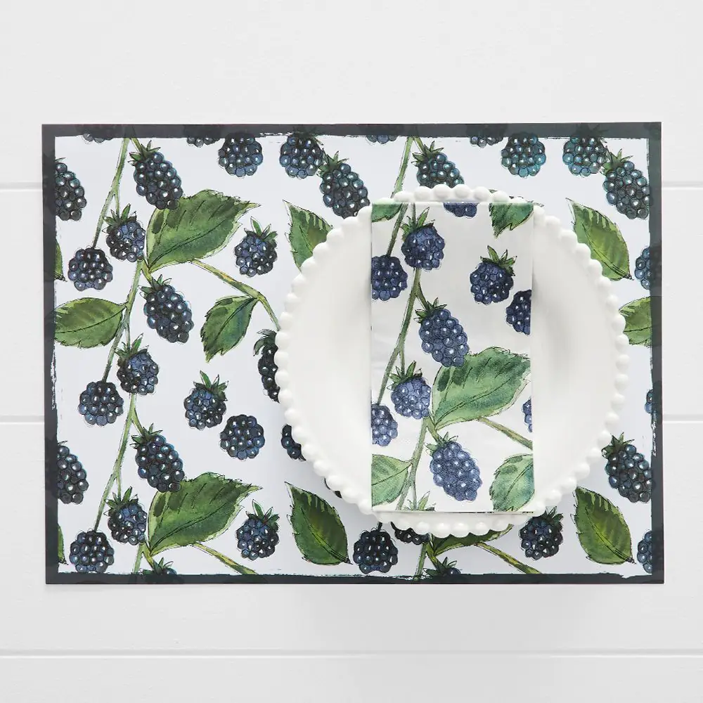 Harper Blackberry Placemat 30 Pk Ink 4 Harper Blackberry Placemat 30 Pk Ink - Image 2