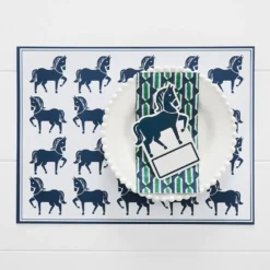 Harper Canter Placemat 30 Pk Navy -Provincialhomeliving 1117262636 b