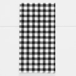 Vichy Check Dinner Serviette 30 Pk Black & White