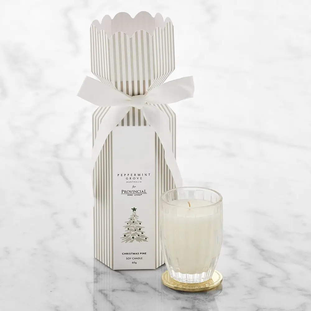 Noelle Christmas Pine Scented Candle Bonbon in White – Festive Holiday Table Decor & Small Gift 3 Noelle Christmas Pine Scented Candle Bonbon in White – Festive Holiday Table Decor & Small Gift