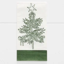 Noelle Nordic Spray Dinner Serviette 30 Pk GREEN