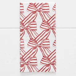 Noelle Vintage Bow Dinner Serviette 30 Pk RED