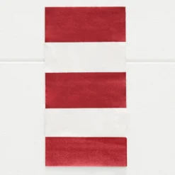 Noelle Vintage Stripe Dinner Serviette 30 Pk RED