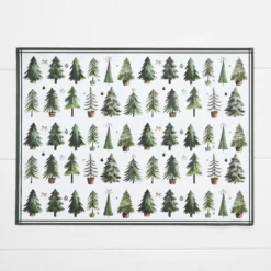 Noelle Nordic Forest Placemat 30 Pk GREEN