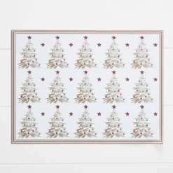Noelle Vintage Tree Placemat 30 Pk RED