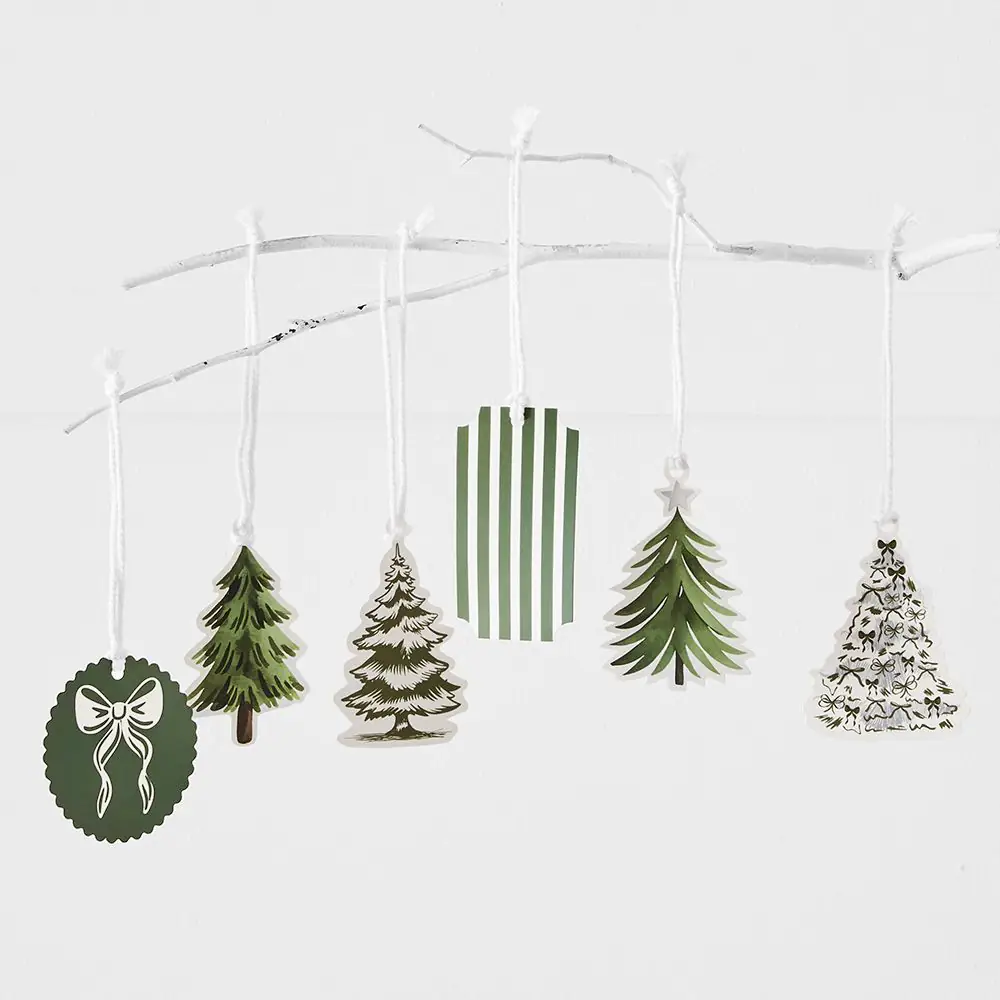 Noelle Gift Tag 12 Pk GREEN 4 Noelle Gift Tag 12 Pk GREEN - Image 2