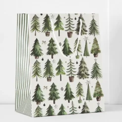 Noelle Nordic Forest Gift Bag L GREEN