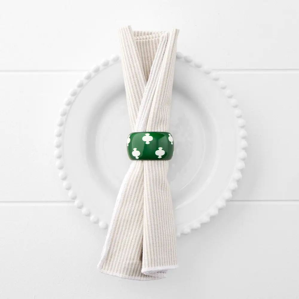 Noelle Nordic Cross Napkin Ring GREEN 4 Noelle Nordic Cross Napkin Ring GREEN - Image 2
