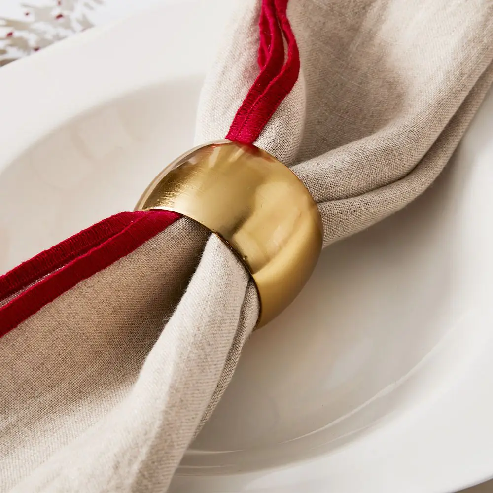 Noelle Vintage Napkin Ring Gold 4 Noelle Vintage Napkin Ring Gold - Image 2