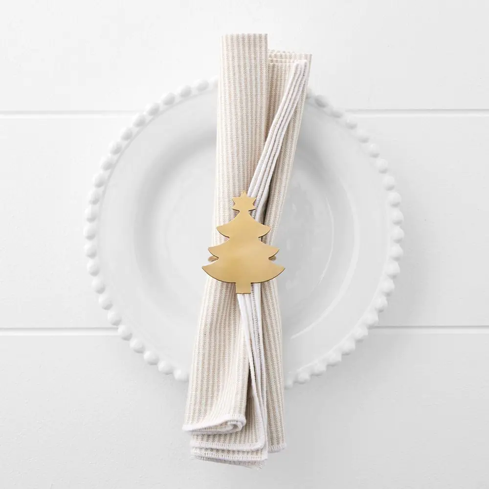 Noelle Vintage Gold Christmas Tree Napkin Ring – Elegant Festive Table Decor 5 Noelle Vintage Gold Christmas Tree Napkin Ring – Elegant Festive Table Decor - Image 3