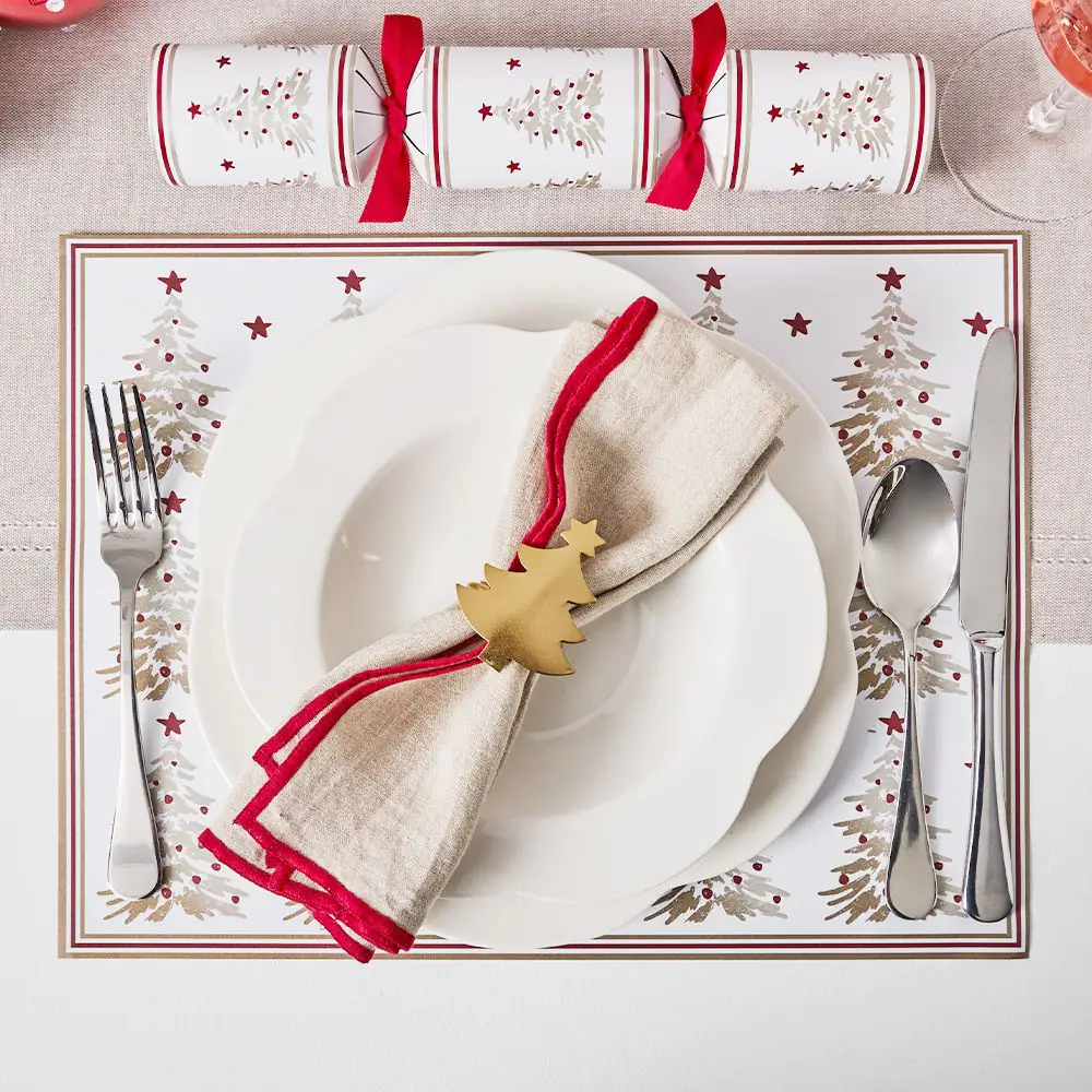 Noelle Vintage Gold Christmas Tree Napkin Ring – Elegant Festive Table Decor 4 Noelle Vintage Gold Christmas Tree Napkin Ring – Elegant Festive Table Decor - Image 2