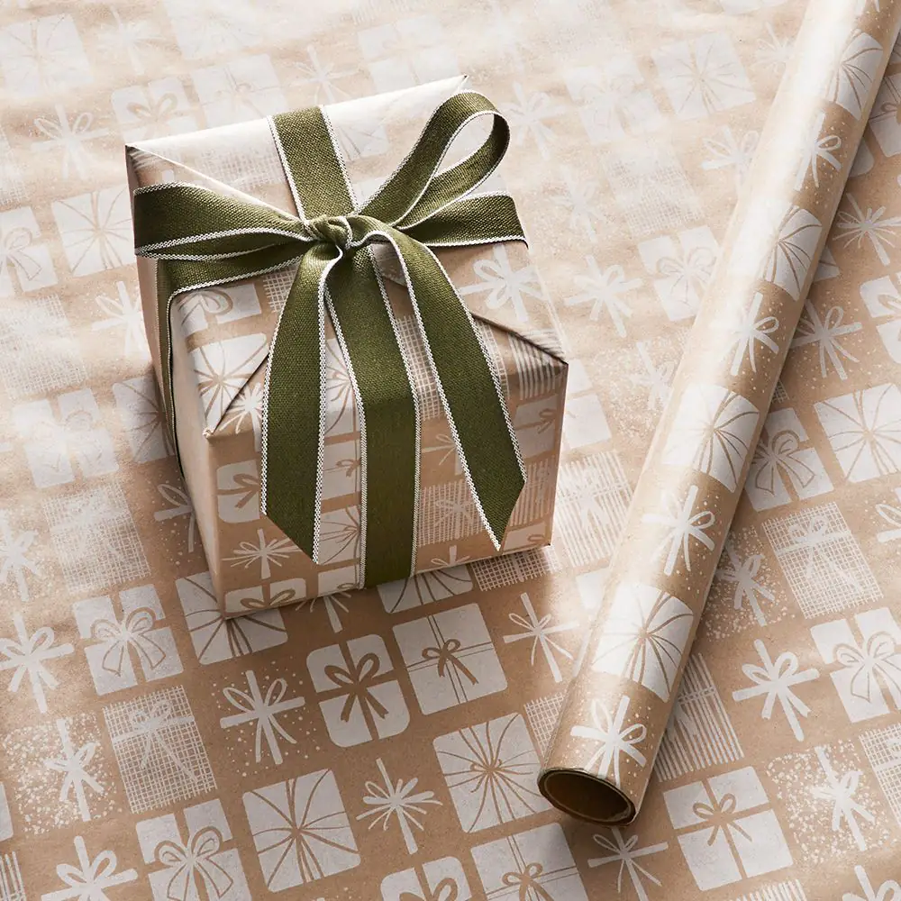 Noelle Vintage Gifts Wrapping Paper – 3m Natural Kraft Vintage Motif Roll 3 Noelle Vintage Gifts Wrapping Paper – 3m Natural Kraft Vintage Motif Roll