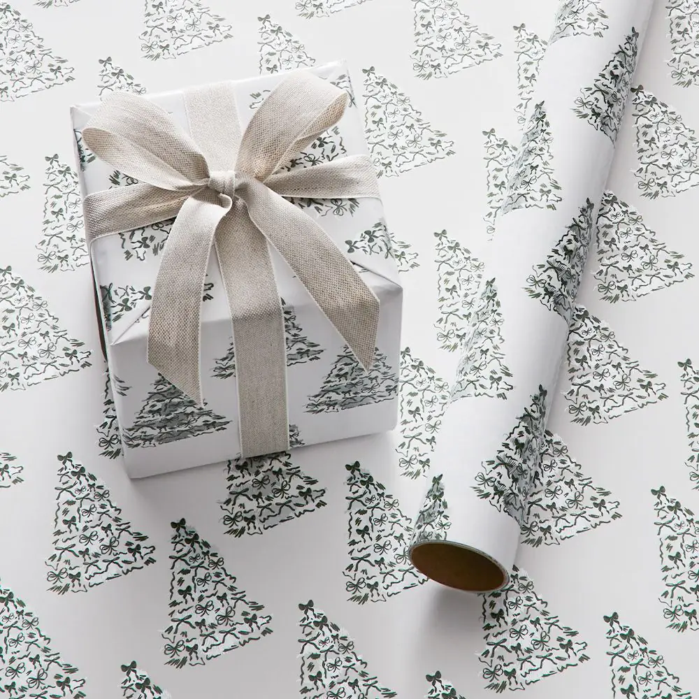 Noelle Nordic Bow Tree Wrapping Paper - 3m GREEN 3 Noelle Nordic Bow Tree Wrapping Paper - 3m GREEN