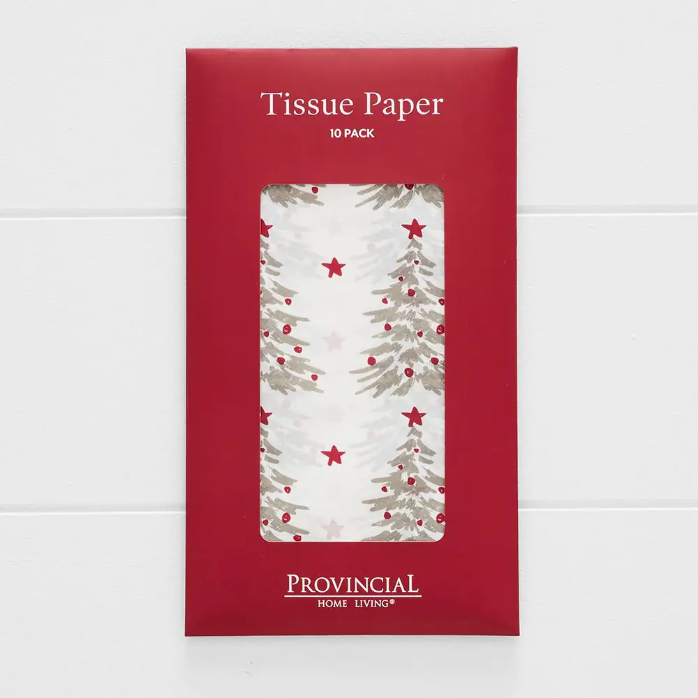 Noelle Vintage Tree Tissue Paper 10 Pk RED 3 Noelle Vintage Tree Tissue Paper 10 Pk RED