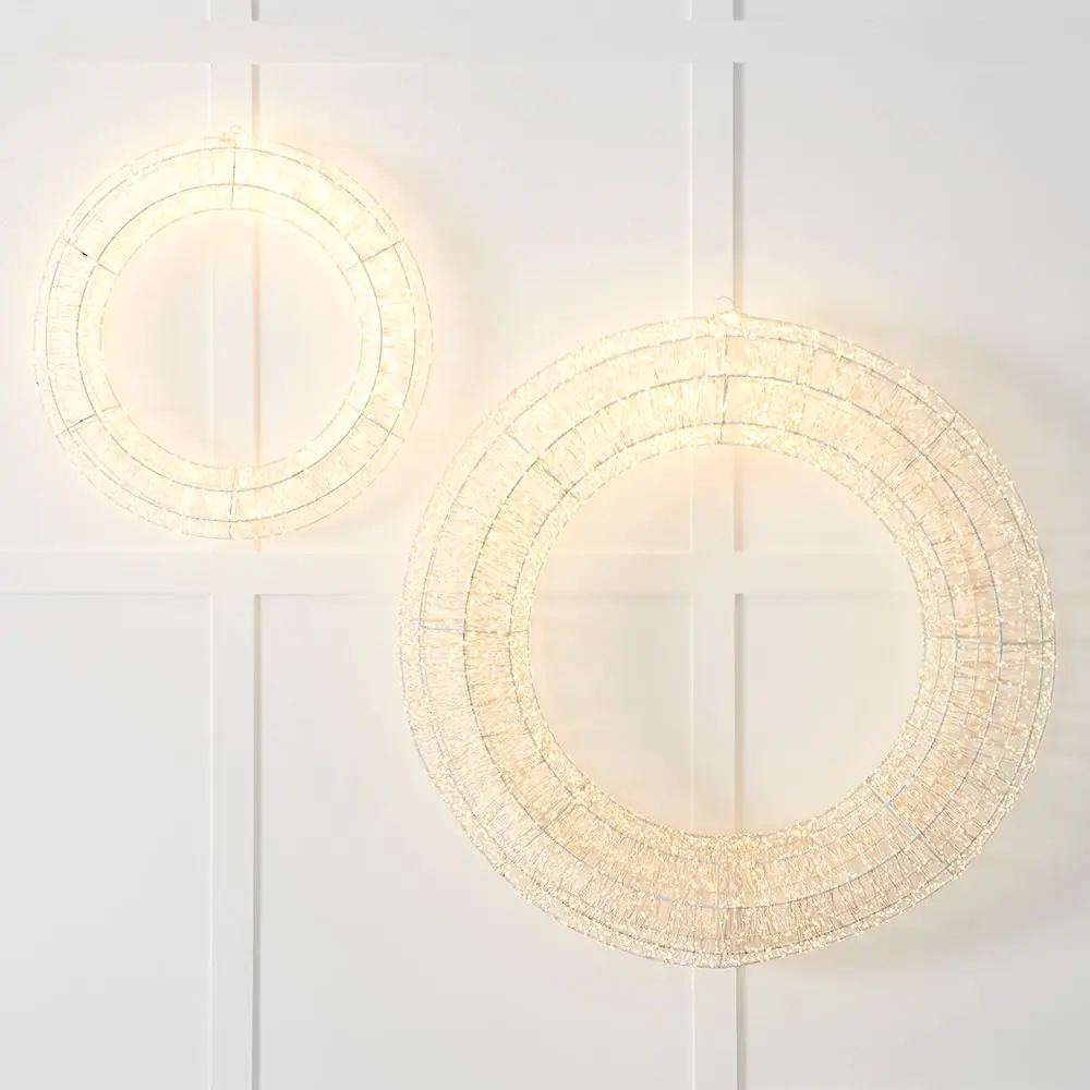 Noelle LED Wreath 50cm White 5 Noelle LED Wreath 50cm White - Image 3