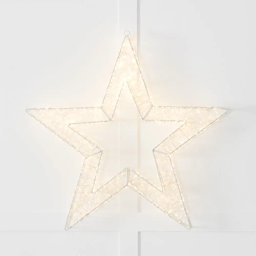 Noelle LED Wreath 55cm White 3 Noelle LED Wreath 55cm White