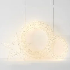 Noelle LED Wreath 55cm White 8 Noelle LED Wreath 55cm White -Provincialhomeliving 1117262763 c