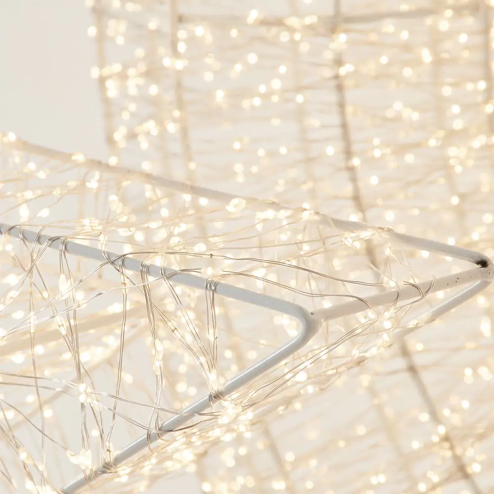 Noelle LED Wreath 55cm White 6 Noelle LED Wreath 55cm White - Image 4