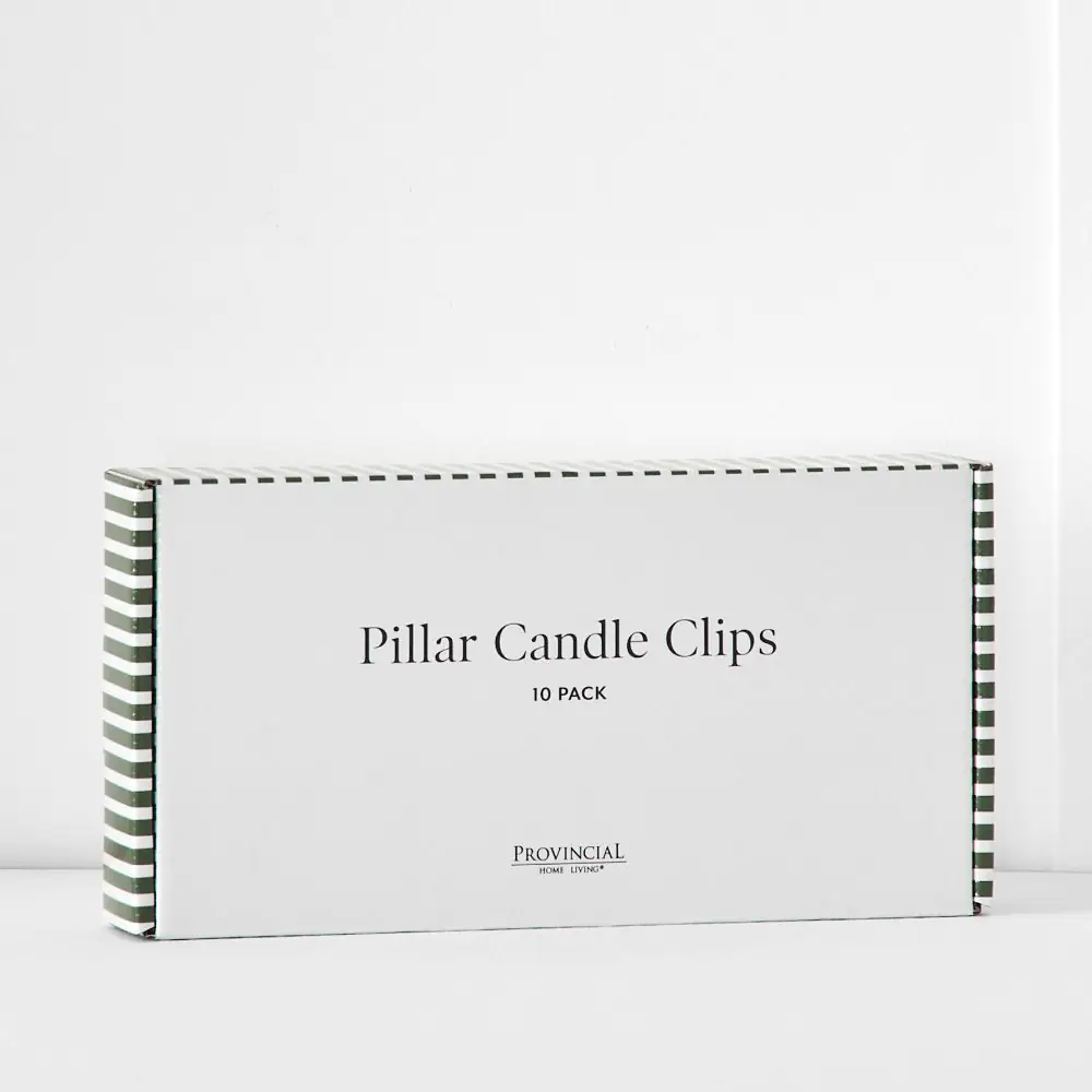 Noelle Pillar Candle Clip 10 Pk White 4 Noelle Pillar Candle Clip 10 Pk White - Image 2