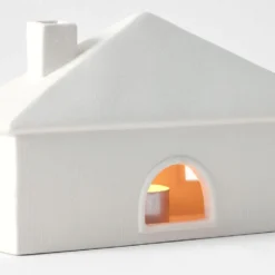 Noelle Barn Tealight Holder White 8 Noelle Barn Tealight Holder White -Provincialhomeliving 1117262775 c