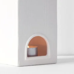 Noelle Cottage Tealight Holder White -Provincialhomeliving 1117262778 c