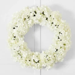 Noelle Hydrangea Wreath 65cm White