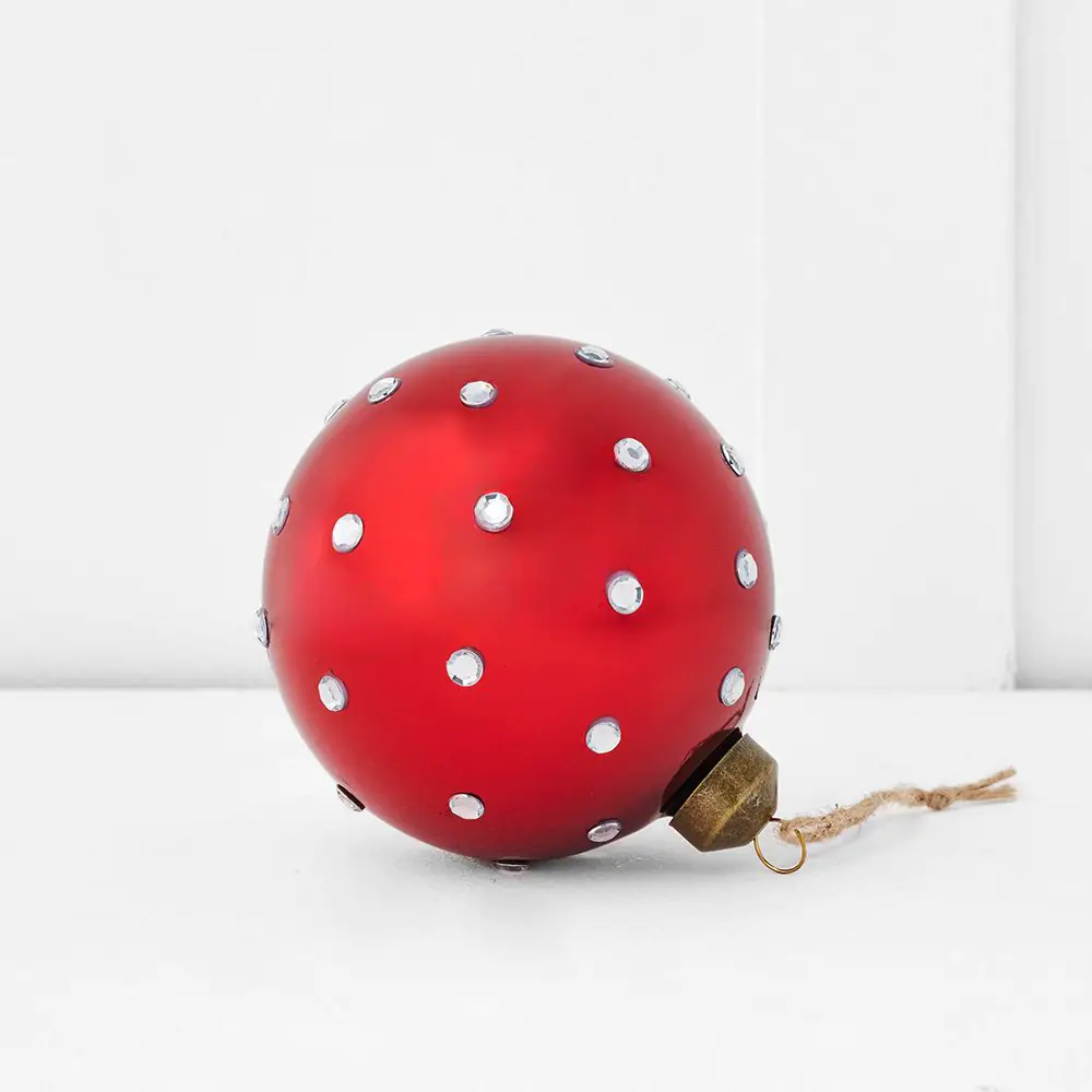 Noelle Red with White Polka Dots – Festive Spotted Christmas Tree Bauble 4 Noelle Red with White Polka Dots – Festive Spotted Christmas Tree Bauble - Image 2