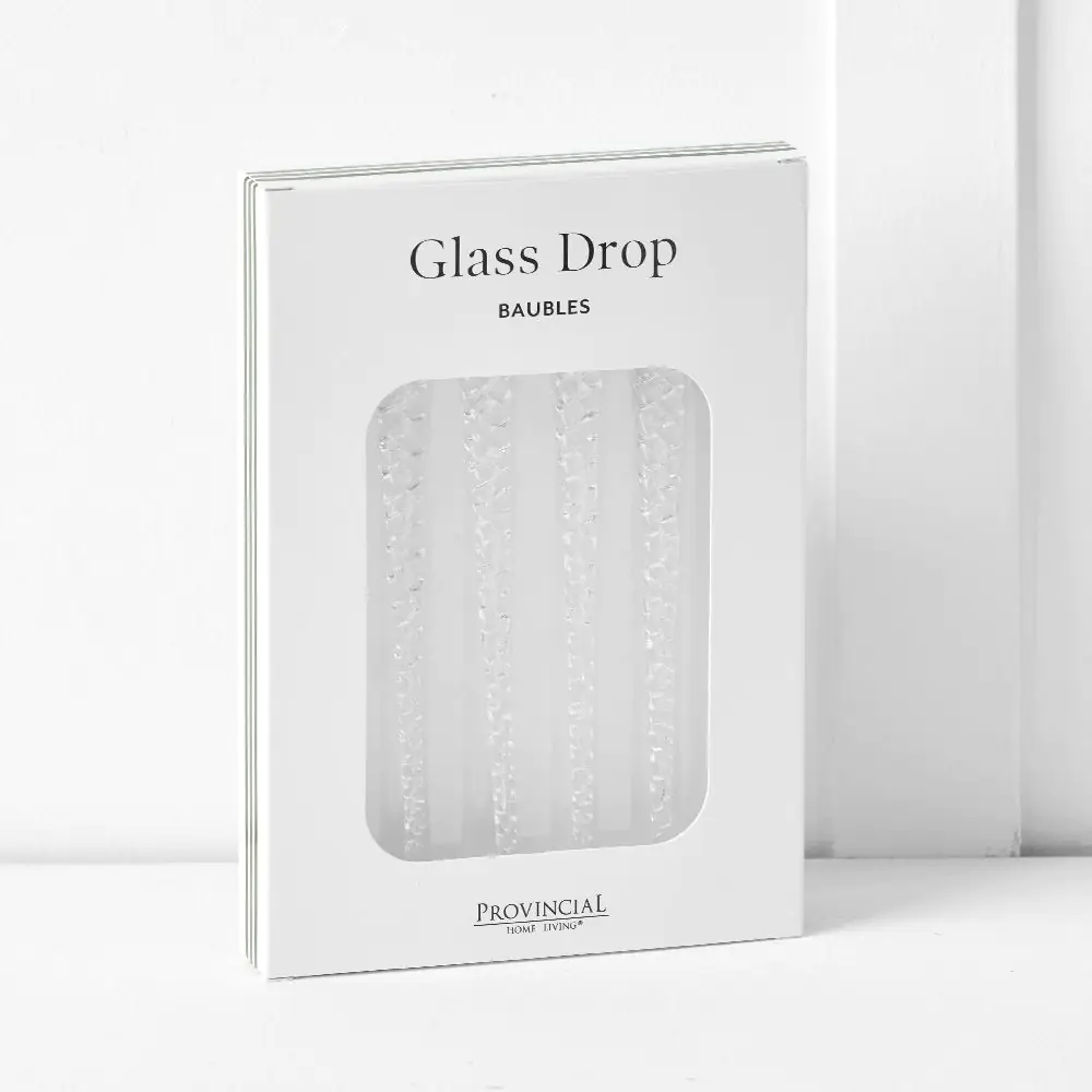 Noelle Drop Bauble 6 Pk Clear 5 Noelle Drop Bauble 6 Pk Clear - Image 3