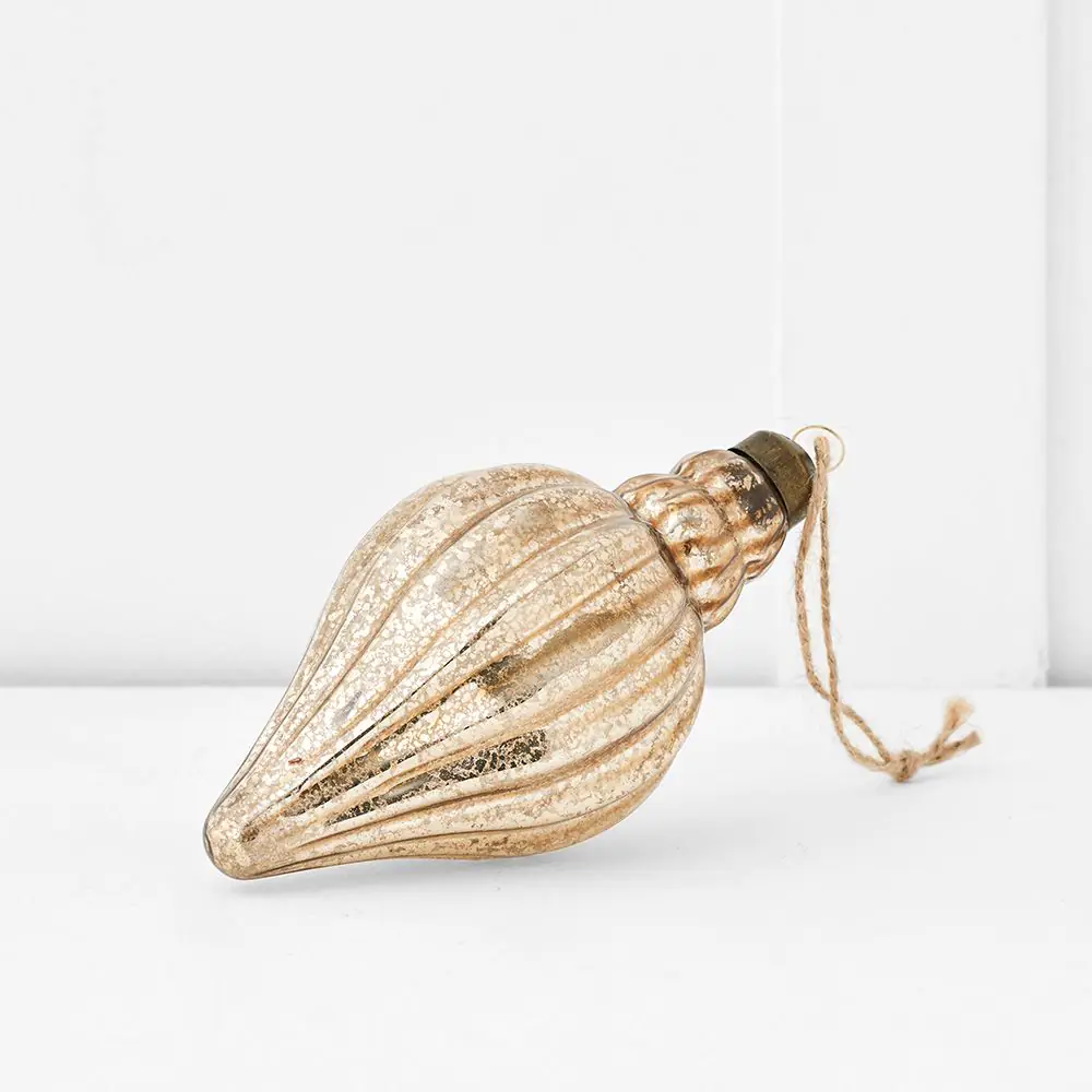 Noelle Drop Bauble Gold 4 Noelle Drop Bauble Gold - Image 2